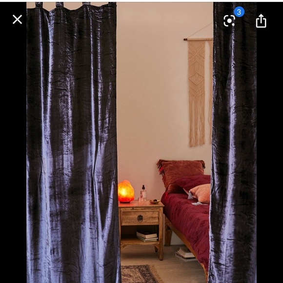 Urban Outfitters Accents Crushed Velvet Curtain By Urban Outfitters